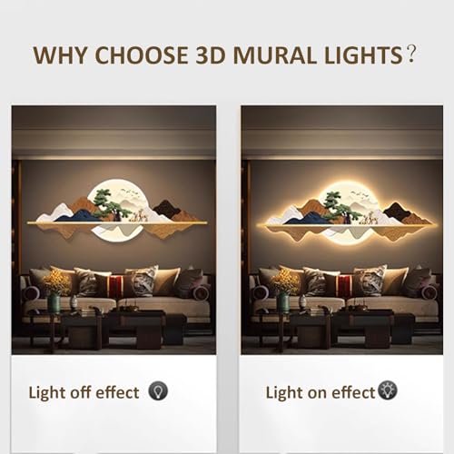 Tableau 3D de paysage haut de gamme decoration Feng Shui pour interieur chic