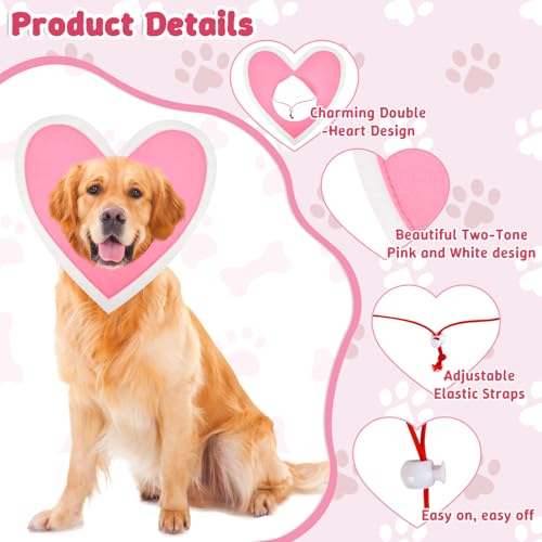 Disfraz para perro con doble corazón tamaño grande miniatura 3