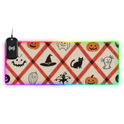 Tapis de souris grand bureau Halloween citrouille pour sublimer votre espace gaming