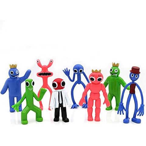 HGTP 8Pcs Rainbow Friends Figurine Set,2-2.5 Inches Mini Action Figures,Rainbow Friends Model Doll Ornament for Collections, Cake Decor, and Anywhere Decor Cover