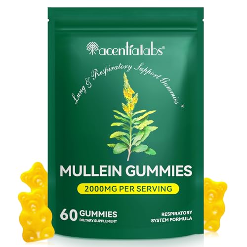 SM- Mullein Leaf Gummies 4000mg Equivalent – Herbal Gummy Supplement – 60 Count – Plant-Based Formula(1 pack)