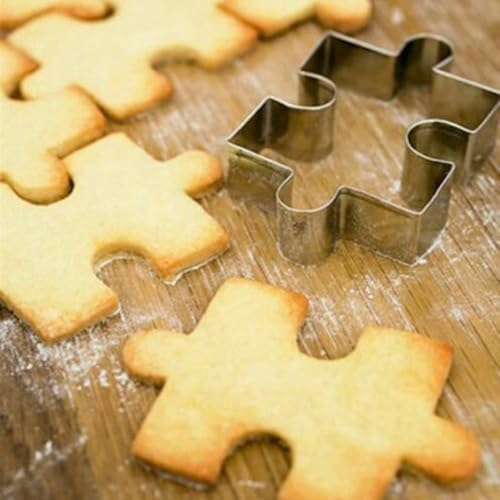 Puzzle Shaped Cookie Cutter Mold, Stainless Steel image 4