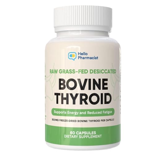Raw Desiccated Bovine Thyroid 300mg Per Capsule...