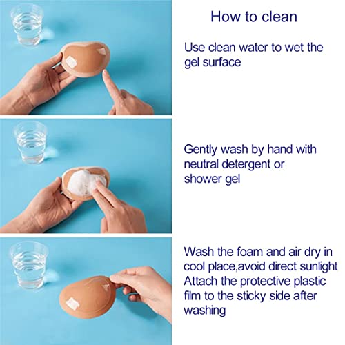 Image of Nimiah Silicone Bra Inserts Sticky Breast Pads 3 Pairs + Push up Bra Insert Pads 2 Pairs