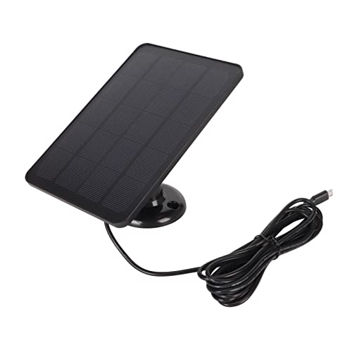 Solar Panel for Security Camera, 5V 4W IP65 Solar Panel Charger with 360°Adjustable Mounting, Continuous Power Supply for Outdoor Camera with 10ft Cable & USB Port