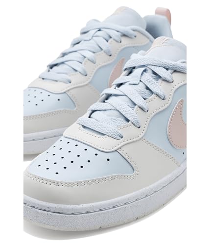 Image of Nike, Unisex Kids, Court Borough Low Recraft (Big Kid), Aura /Silt Red /Phantom /White, 4 Medium, Big Kid