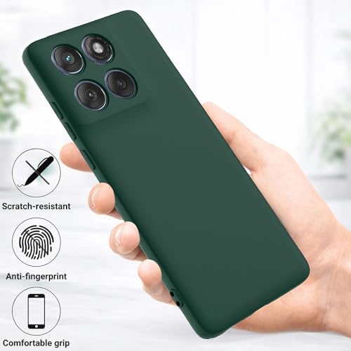 Image of Back Cover Compatible with Motorola Moto Edge 70 Fusion 5G | Full Camera Protection | Premium Liquid Silicon Case | Flexible Bumper Case for Motorola Moto Edge 70 Fusion 5G (Green)