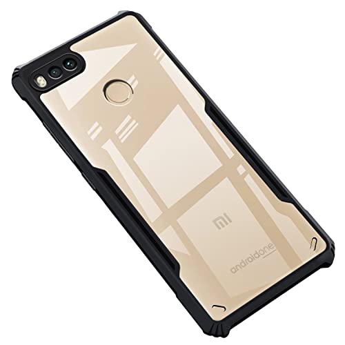 Image of Zapcase Back Case Cover for Mi A1 | Compatible for Mi A1 Back Case Cover | Clear Case with Camera Protection | (TPU + PC | Matte Black)