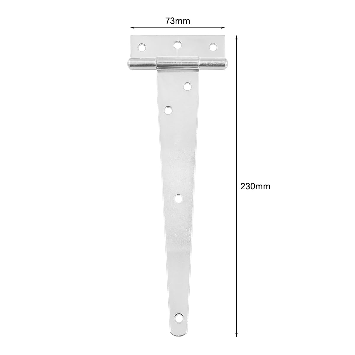 Set of 4 ZONADAH Garden Shed Door Hinge Heavy Duty Strap Tee Hinge 203mm/8inch Rustproof T Hinges Gate Door Barn Wrought with Screws for Gates Shed Doors Windows Fence Garden Storage Rooms - Image 4