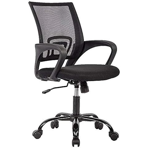 BestOffice Office Chair Ergonomic Cheap Desk Chair Mesh Computer Chair Lumbar Support Modern Executive Adjustable Stool Rolling Swivel Chair for Back Pain (Black) Cover