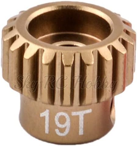 REES52 48P Pinion Gear Set 19T for 3.175 mm Shaft Aluminium Alloy Pinion Gear with Screws and Hexagonal Wrench for RC Motor For Sakura R31 G31 SCX10 AX10 TRX HPI-image-1
