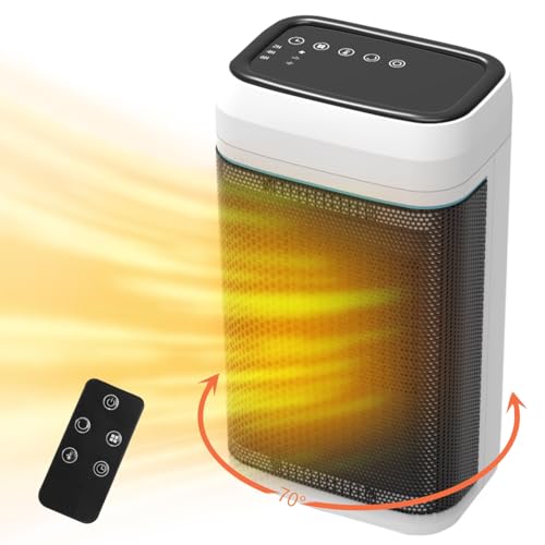Space Heater Portable Cooling Fan with Heating Function Fast Heating Remote Control Electric Fan Heater 2000W/900W Safe & Quiet Ceramic Heaters for Indoor Tip-over & Overheat Protection