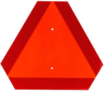 1 Pcs Slow Moving Vehicle Sign Triangle Road Sign 13.7" x 15.7" | Reflective Slow Moving Vehicle Triangle for Golf Cart, Aluminum Warning Triangles for Vehicles Tractor Outdoor Accessories