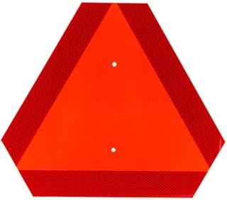 1 Pcs Slow Moving Vehicle Sign, Safety Triangle Road Sign with Reflective Slow Moving Vehicle Triangle for Golf Cart, 13.7" x 15.7" Aluminum Warning Triangles for Vehicles Tractor Outdoor Accessories