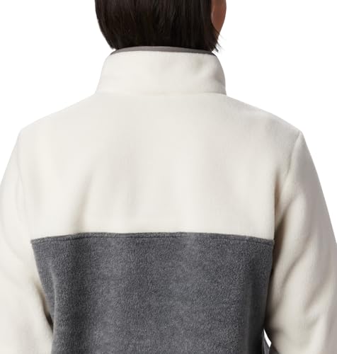 Image of Columbia Womens Benton Springs Half Snap II Pull Over Fleece Jacket, Dark Stone /Canoe /Vintage Blue, 3X