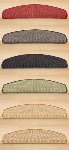 Kettelservice-Metzker® Stufenmatten Sisal New Halbrund in versch. Farben und Set Varianten Cognac 14 Stück - 6