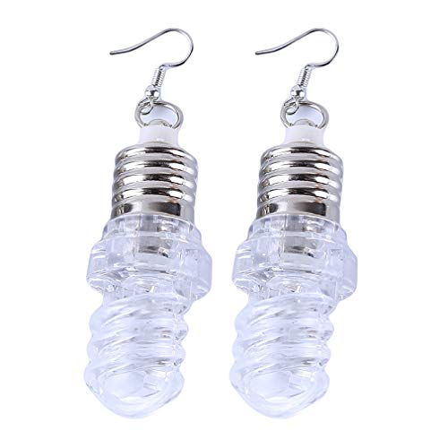 Preisvergleich Produktbild CAVIVI Frauen leuchten Ohrring LED blinkende Glühbirne Ohrhaken baumeln Schmuck Ohrstecker baumeln Dame Ohrring Dame Kleid Zubehör Liebesgeschenk,Spirale
