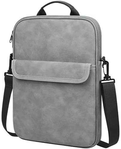 Image of ProElite Tablet Sleeve Bag Upto13 inch for iPad Air 13 /Pro 13 /Pro 12.9 Galaxy Tab S7 /S8 /S9 Plus /S7 /S9 FE Plus 12.4 inch, Lenovo Tab P12, idea tab pro, Yoga Tab Plus, Handle with Shoulder Strap, Dark Grey