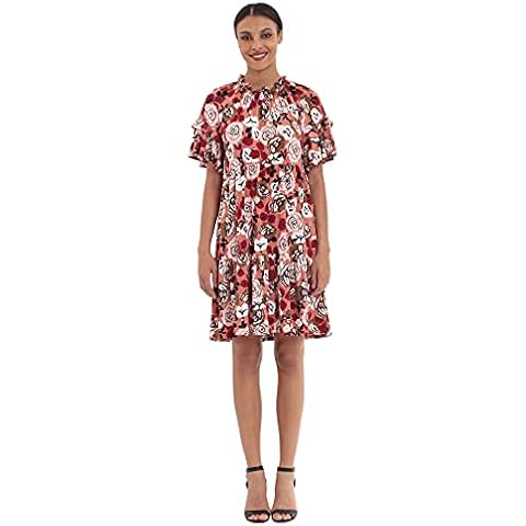 Donna Morgan Ruffle Sleeve Tiered Dress Cover