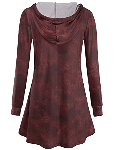 Image of Miusey Womens Zip Up Long Hoodie Jacket Lightweight Tunic Sweatshirt Open Front Cardigan