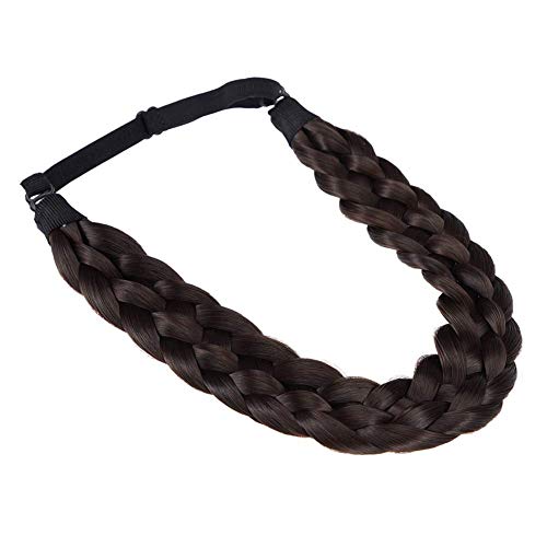 TOECWEGR Braided Hair Band, 5 Strands, Hair Scrunchie, Classic Chunky Elastic Synthetic Headband, Women's Beauty Accessories, B012
