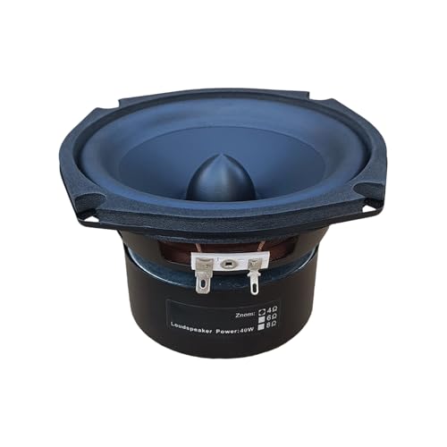 Hsyzygian Altavoces cuadrados de grado audiófilo de 13.3 cm, diseño de alta fidelidad, construcción de goma de metal, amplia compatibilidad, sistemas de subwoofer de cine en casa