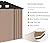 Garvee Brown Metal 10x8 FT Outdoor Storage Shed with Lockable Doors, Sloped Roof for Garden, Backyard, Patio, Corrosion Resistant, Easy Assembly