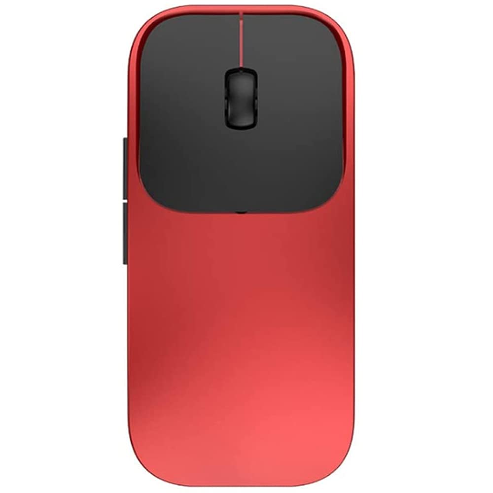 Sztuczna inteligencja rozpoznawanie głosu mysz wejście Bluetooth bezprzewodowa mysz inteligentna myszka, 2,4 GHz AI bezprzewodowa inteligentna mysz - wejście głosowe do biura i gier (czerwona)