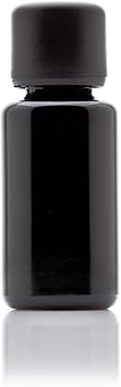 Infinity Jars Black Ultraviolet Glass Easy-Pour Screw-Top Bottle 50 ML1.69 fl oz Airtight Refillable Container with Neck Finish for Oil, Coffee, Spices, Perfumes - Black glass storage Miron jars