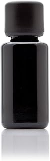 Infinity Jars Black Ultraviolet Glass Easy-Pour Screw-Top Bottle 50 ML(1.69 fl oz) Airtight Refillable Container with Neck Finish for Oil, Coffee, Spices, Perfumes - Black glass storage Miron jars