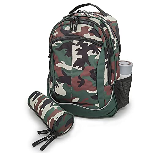Z2PAK Jungen- und Teenager-Rucksäcke, Outdoor-Kinder-Freizeitrucksäcke mit Computerfach für Schulfreizeit-Reiserucksäcke (camouflage) Cover
