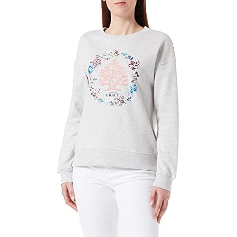 Springfield Sudadera Árbol Círculo Flores Beige Mujer Cover