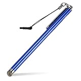 BoxWave EverTouch Slimline Capacitive Stylus for iPad - Apple iPad Touch Screen Stylus w/ Thinner Barrel and Finer Point Ultra Durable FiberMesh Woven Fabric Tip for Ultra Responsive, Smoother Glide, and Increased Accuracy (Lunar Blue)