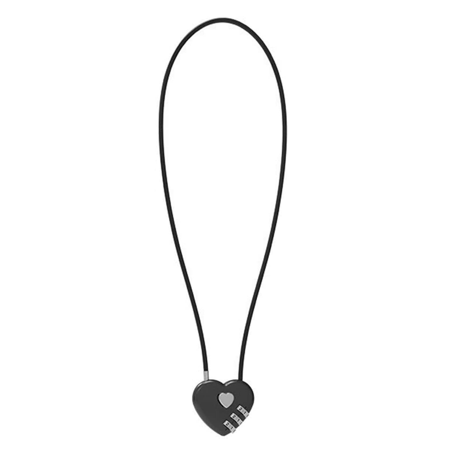 Wish Lock for Lover, Wedding Small Cord Combination Padlock, Travel Bag, Suitcase, Long Wire Rope, Travel Padlock, Luggage