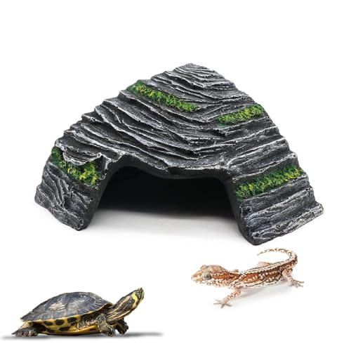 Turtle Basking Platform and Reptile Cave Hideout: Tank Accessories for Reptiles and Amphibians