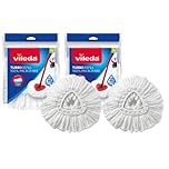 Vileda Easywring e Clean Turbo Classico in Microfibra mop Refill Head, Microfibra, White, Twin Pack