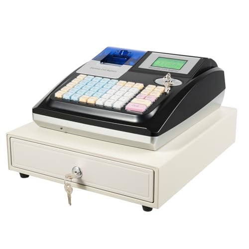 Image of Cash Register with Dual Display, Thermal Printing POS System for Retail Store, 1000 PLU Lookups 200 Dept 50 Clerks, Reporting Function Cash & Coin Drawer, Removable Slot & Anti-Slip Feet (B0GBVWKZ5W)