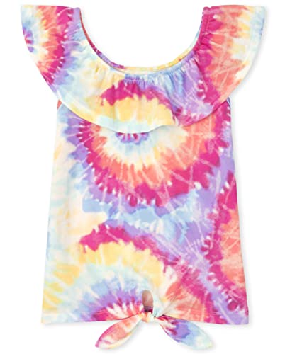 The Children's Place Girls' Print Ruffle Top