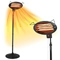 BLACK+DECKER Patio Floor Electric Heater, Patio Heater Stand for Outdoors with 3 Heat Settings