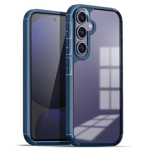 Image of KARWANBack Cover |Shockproof Bumper Case | Full Camera Protection | Raised Edges | Super Soft Side TPU | Bumper Case for Samsung Galaxy S24 -Blue