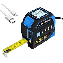 Tape Measure 4-in-1 Laser Digital Measuring Tape & 40m/131ft Laser Distance Meter & with 16ft/5m & Crosshair Markings & Dual-axis Electronic Level,Display On Backlit LCD Screen