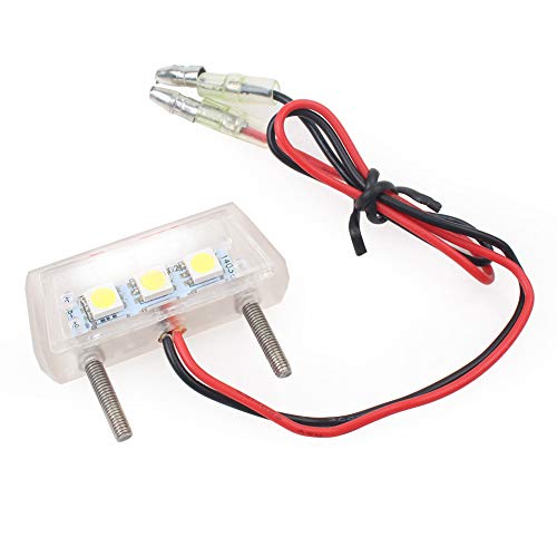 FESTEY Cninba13 Universal Motorcycle LED License Plate Tag Light Interior Step Lamps Powersportspart