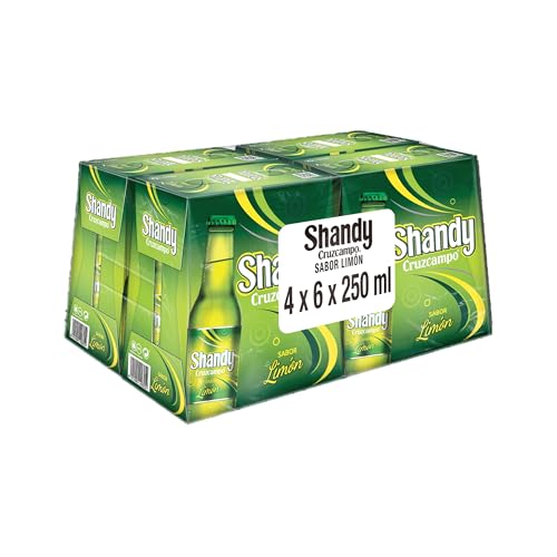 Cruzcampo Shandy Cerveza Limón Caja 4 Pack botella, 6 x 25cl