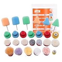 Detail polier, polierschwamm, Polierset, 32tlg Polierschwämme Auto polieren und Schwamm Wolle Set für Mini Multifunktionswerkzeug für Autoschleifen, Polieren, Wachsen, Versiegelungsglasur -HTDEPMIX
