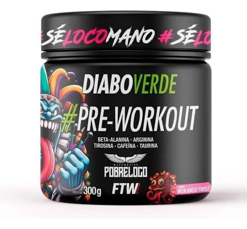 DIABO VERDE #PRE-WORKOUT 300g POBRELOCO - MORANGO TWIST