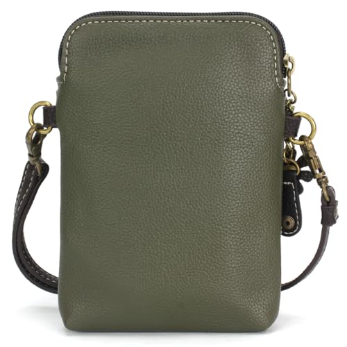 Image of CHALA Cell Phone Crossbody Purse-Women PU Leather /Canvas Multicolor Handbag with Adjustable Strap