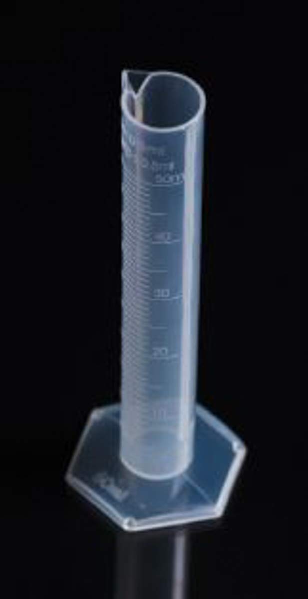 RS PRO Polypropylen Messzylinder, 50ml, ø 24 mm, L. 170 mm, Packung a 10 Stück