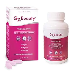 G7 Beauty. Antioxidante Celular. Silicio Enriquecido Con Vitamina E Y Selenio. Ayuda A Mantener La Salud Y La Belleza De La Piel, El Cabello Y Las Uñas. 60 Cápsulas.