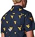 Columbia Men's Standard Super Slack Tide Shirt, WV - Navy Logo Print, Large