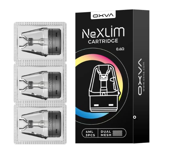 Oxva NeXLIM Pods [0.6] - 3 Pack - Available in 0.6 0.8 1.2 - Compatible With OXVA NEXLIM KIT ONLY - No Nicotine